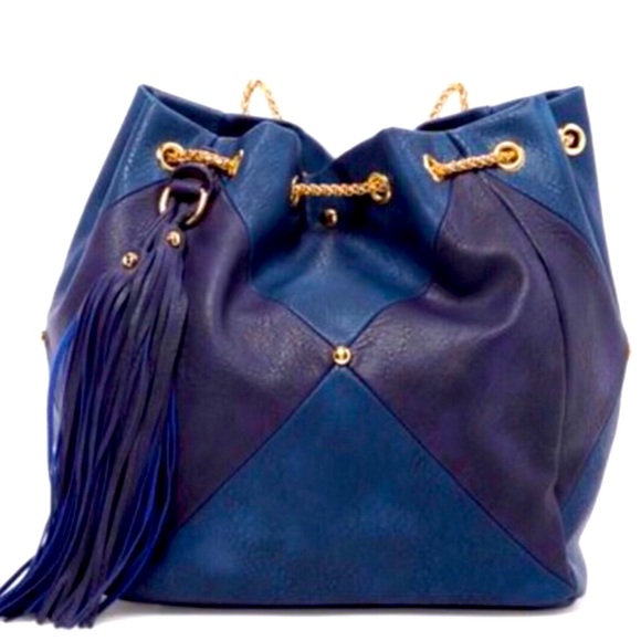 Cute convertible backpack or purse - blue - Picture 3 of 5